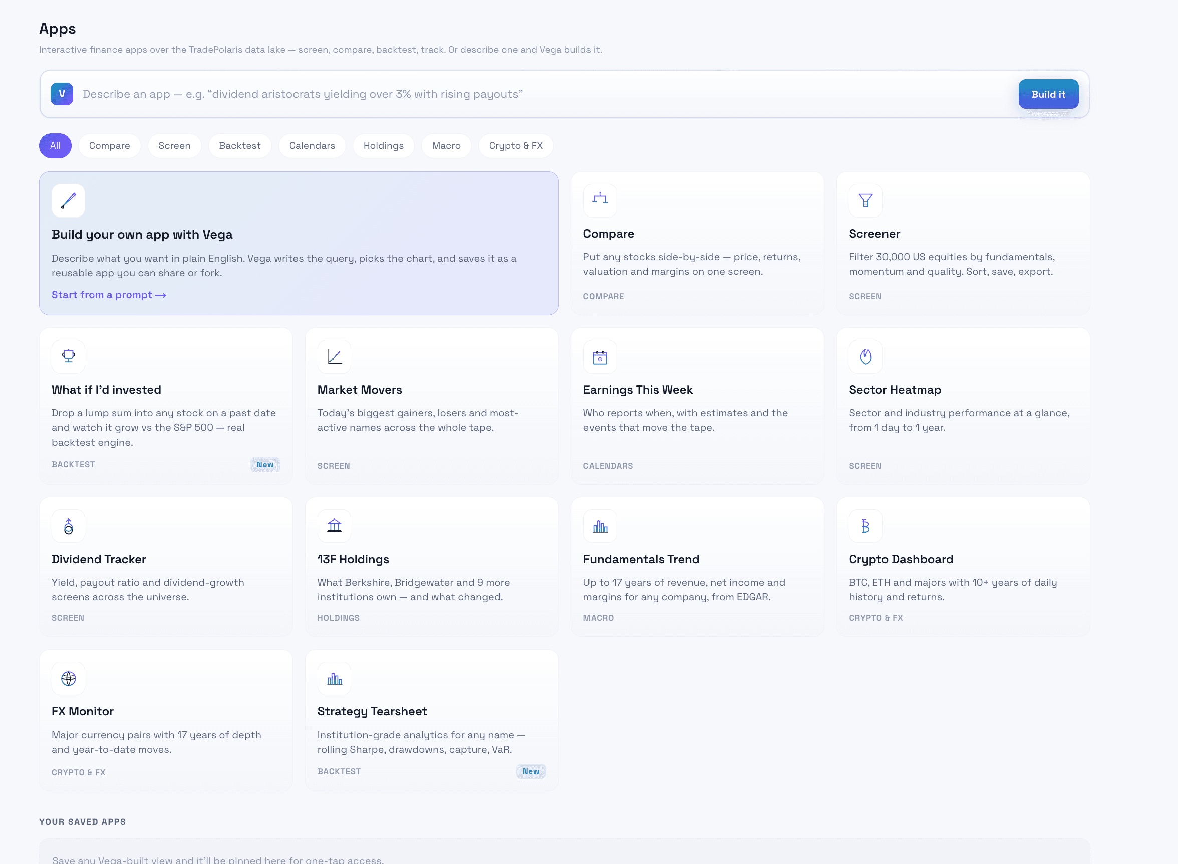 Apps in TradePolaris